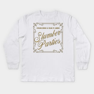 Evelyn Hugo And Celia St. James Slumber Parties - The Seven Husbands Of Evelyn Hugo Gold On White Kids Long Sleeve T-Shirt